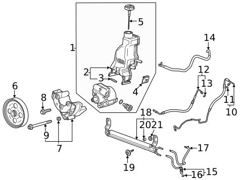 Power Steering Hoses, Pumps, & Related Components for 2023 Chevrolet Silverado 2500 HD #0