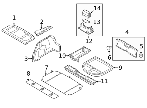 Interior Trim - Rear Body for 2016 Kia Forte5 #0