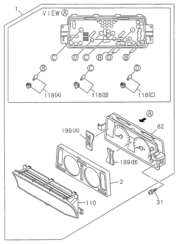 Combination Meter for 1998 Acura SLX #0
