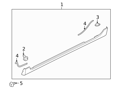 Exterior Trim - Pillars for 2004 Mazda 3 #1