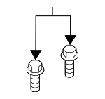 6510392AA - Engine: Heat Shield Bolt for Dodge: Dart | Jeep: Cherokee, Compass, Grand Cherokee, Wrangler Image