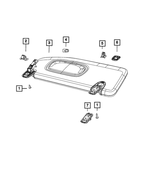 Headliners - Visors - Assist Straps for 2021 Jeep Cherokee #1