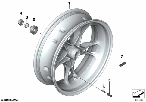 Wheels with Bearings for 2023 BMW-Motorrad C 400 GT #1