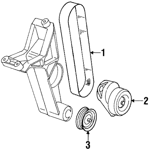 Belts & Pulleys for 2000 Mercury Mountaineer #0