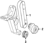 XL2Z6B209AA - Cooling System: Belt Tensioner for Mercury: Mountaineer Image