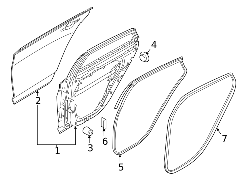 Door & Components for 2017 Hyundai Sonata #1
