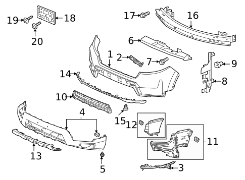 Bumper & Components - Front for 2023 Honda Ridgeline #0