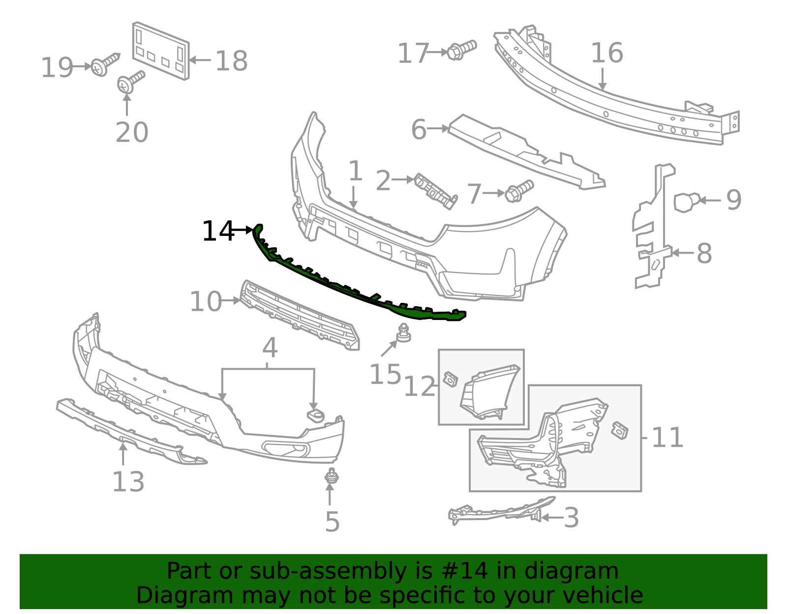 2021-2025 Honda Spoiler, Fr. Bumper Air 71111-T6Z-A50 | Honda