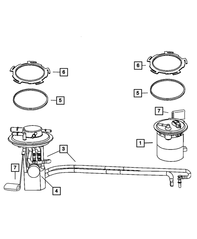 68028056AB - : Fuel Pump/level Unit Module Kit for Mopar Image