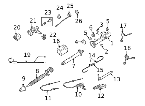 Steering Column Assembly for 2002 Mercedes-Benz SLK320 #0