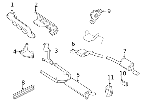 Exhaust Manifold for 2000 Jaguar XKR #0