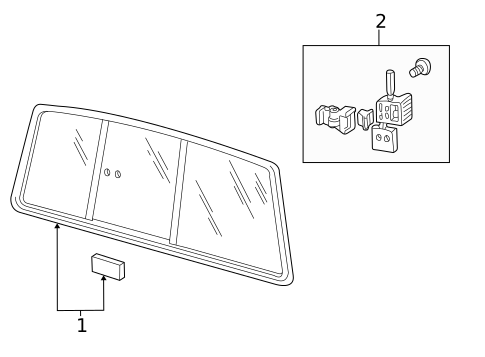 Glass & Hardware - Back for 2005 Mazda B2300 #0