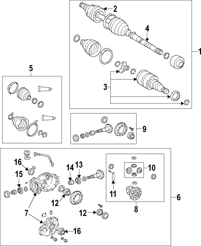 4103948030 - Universals &amp; Rear Axle: Gear Kit for Toyota Image