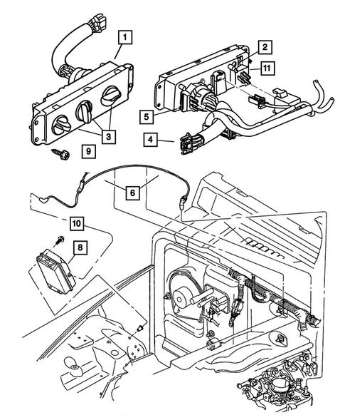 Air Conditioner and Heater Controls for 2003 Jeep Wrangler #0