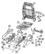 4610145AA - Interior Trim: Front Seat Back Frame for Dodge: Avenger, Caliber, Journey | Jeep: Compass, Patriot Image