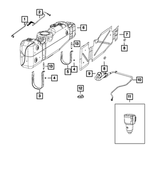 5031013AA - Fuel: Fuel Tank Strap for Dodge: Ram 3500 | Ram: 3500 Image
