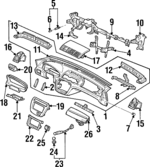 77218SL5A00ZA - : 1997-2001 Honda Prelude - Instrument Panel Side Cover for Honda: Prelude Image