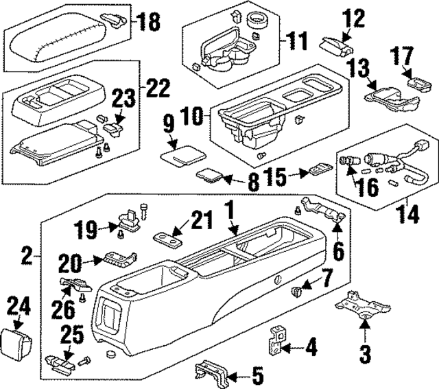 77230SZ5A01ZA - Body: Cup Holder for Acura Image