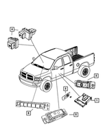 1NL72DK2AB - Interior Trim: Seat Switch Bezel for Dodge: Ram 1500, Ram 2500, Ram 3500 | Ram: 1500, 2500, 3500 Image