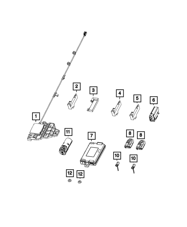 68441615AA - Electrical: Hub Receiver for Mopar Image