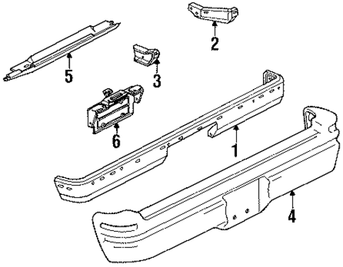 Bumper Assembly - Rear for 1993 Oldsmobile Bravada #0