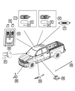 68102488AA - Electrical: Courtesy Lamp Lens, Right for Dodge: Ram 1500 | Ram: 1500, 1500 Classic, 2500, 3500 Image