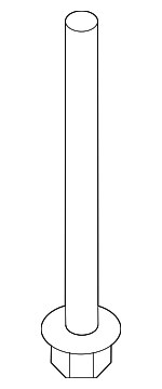 54368JA000 - Suspension: Engine Cradle Lower Bolt for Nissan: Altima, LEAF, Maxima, Pathfinder Image