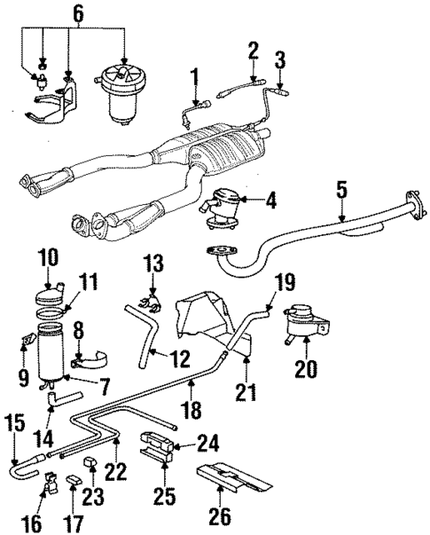 Emission Components for 1991 BMW 850i #0