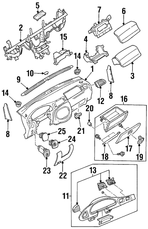 Instrument Panel for 1997 Mercury Tracer #0