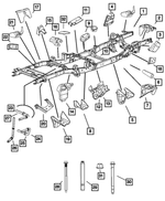 55276324AB - Frame, Bumper and Fascia: Frame To Body Isolator for Mopar Image