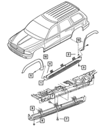5HW73TZZAA - : Full Running Board Kit, Left for Dodge: Durango Image
