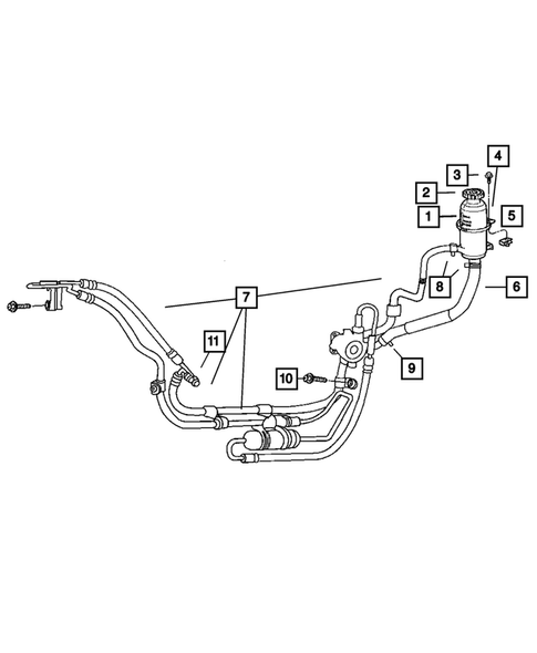 Power Steering Hoses for 2007 Jeep Liberty #1