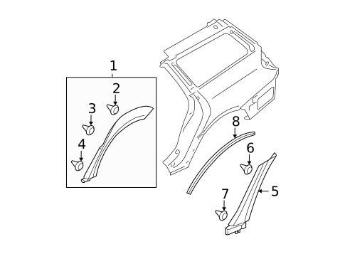 Exterior Trim - Quarter Panel for 2007 Subaru Legacy #0