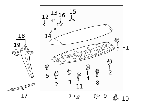 Rear Spoiler for 2018 Lexus RX450hL #0