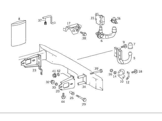 1635450240 - Special Equipment: Bracket for Mercedes-Benz: ML320, ML430 Image image