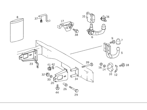 Trailer Coupling for 2003 Mercedes-Benz ML55 AMG #0