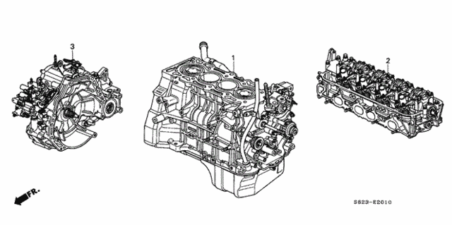 Engine Assy. - Transmission Assy. (L4) for 2002 Honda Accord #0