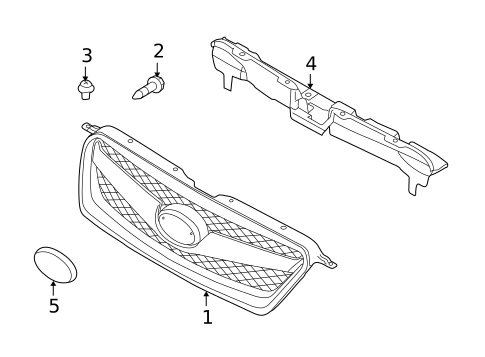 Grille & Components for 2010 Subaru Outback #0