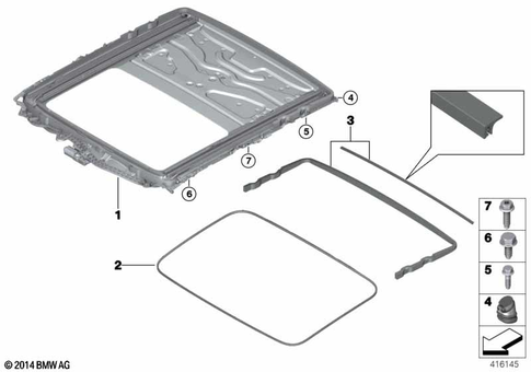 Lift-Up-and-Slide-Back Sunroof for 2019 BMW X6 35i #1