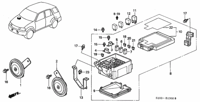 Control Unit (Engine Room) for 2001 Honda CR-V #0
