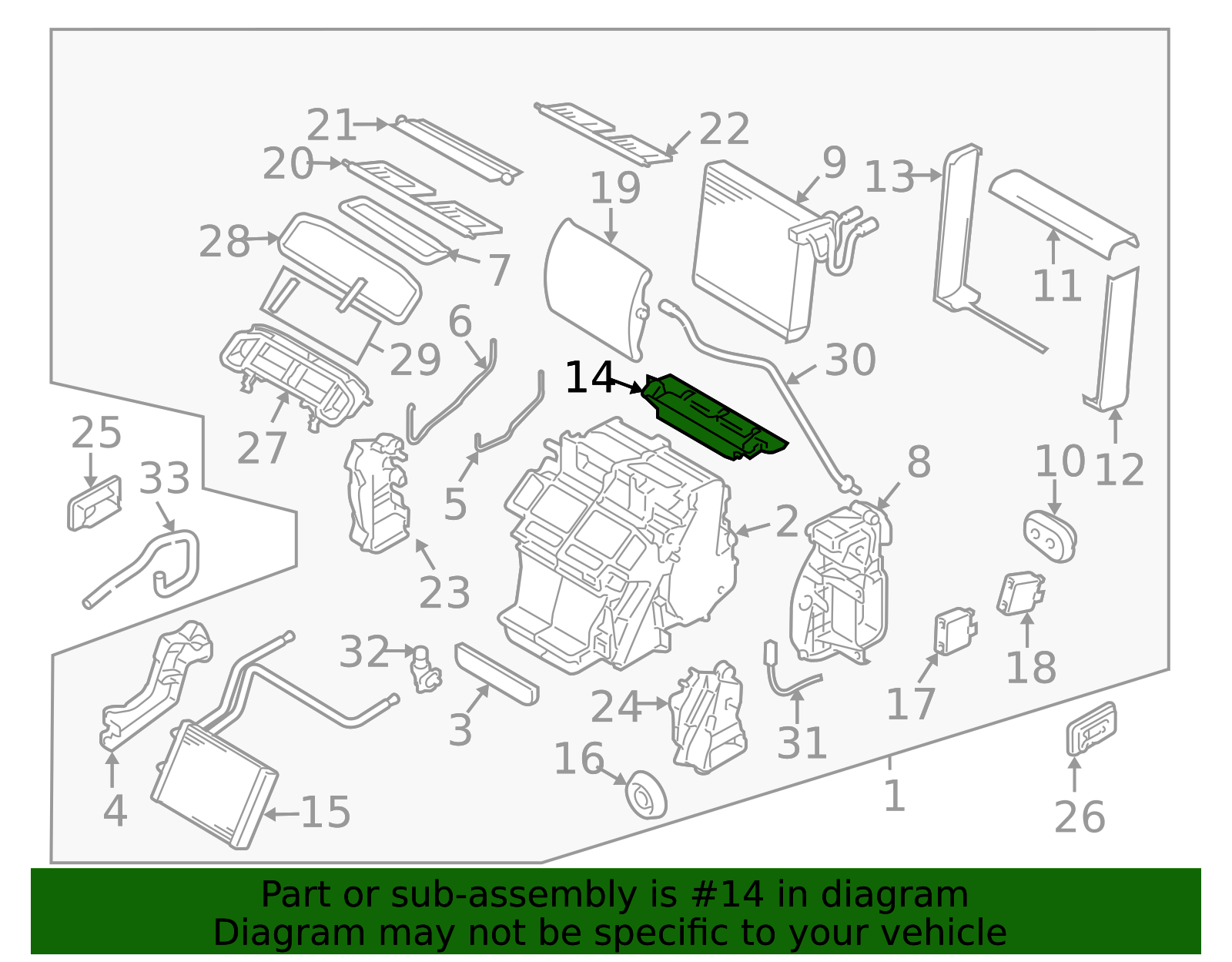 27287-1EA0A - A/C Evaporator Core Seal Official Nissan Parts Store