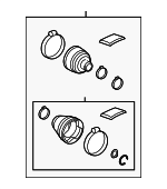 442747054 - Suspension: Cv Joint Boot Kit for Toyota: Prius, Prius C Image