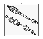 4341052351 - Suspension: Axle Assembly for Toyota: Prius C Image