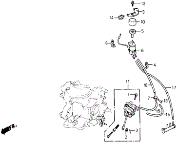 A/C Valve - Tubing (Sanden) for 1984 Honda Wagovan #0