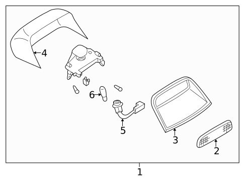 High Mounted Stop Lamp for 2001 Nissan Altima #0