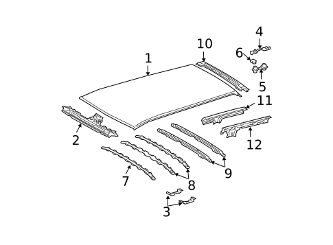 Roof & Components for 2004 Lexus RX330 #1