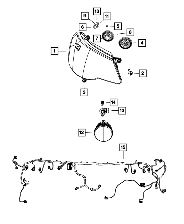 68085204AE - : Front End Module Wiring for Mopar Image