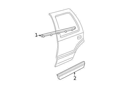 Exterior Trim - Rear Door for 2006 Chevrolet Suburban 2500 #0
