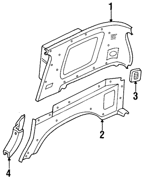 Interior Trim - Quarter Panels for 1998 Isuzu Trooper #0