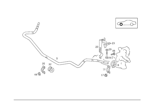 Front Torsion Bar-Standard Suspension for 1991 Mercedes-Benz 500SL #0